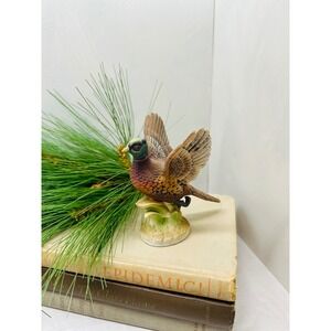 Royal Lefton Bone China Pheasant Figurine Vintage Bird Made in England 5x4.5